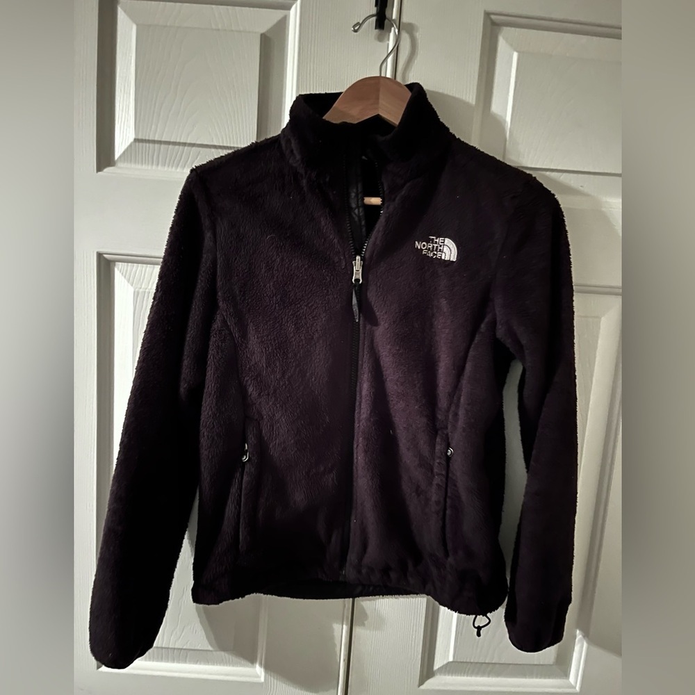 North Face Black Furry Jacket S